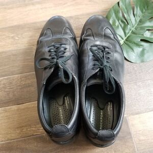 Rockport Mens adiprene black dress shoes size 10M leather